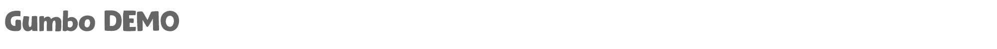 Sample characters Gumbo Font